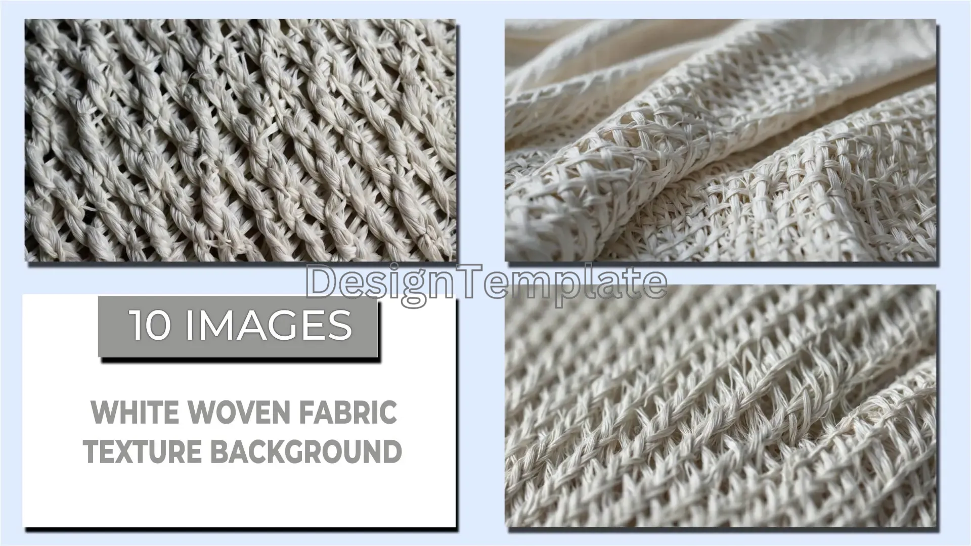 White Woven Fabric Texture Backgrounds for Design Projects